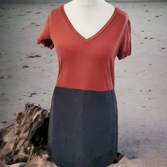 Anthropologie DOLAN Collection Silky Shift V neck CUPRO TENCEL wrap M 12 uk - Picture 3 of 8